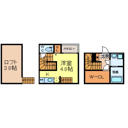 堀田駅 徒歩6分 1-2階の物件間取画像